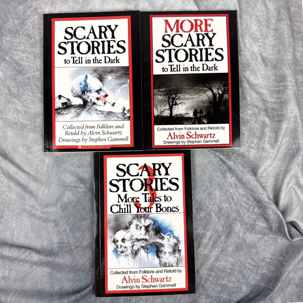 Scary Stories to Tell in the Dark Trilogy Alvin Schwartz Stephen Gammell 3 Books